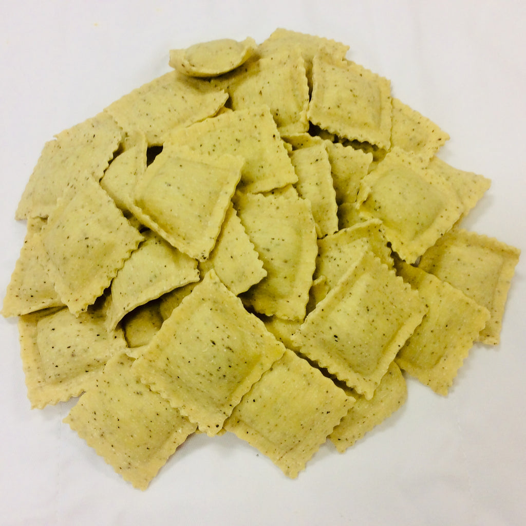 Black Pepper Pasta Wild Mushroom Filled Ravioli